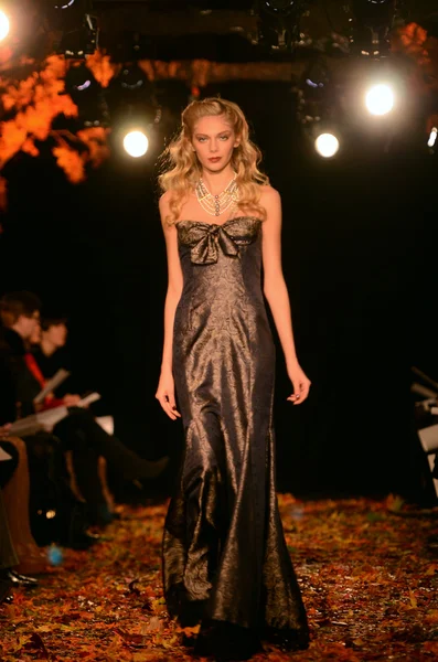 NEW YORK - FEBRUARY 15: A Model walks runway at Douglas Hannant Fall Winter 2012 presentation at Lincoln Center during New York Fashion Week on February 15, 2012 in New York