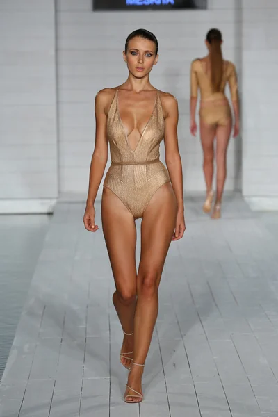 Model walks runway at Meskita collection