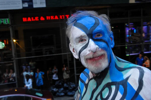 Nude models during Body Painting Event