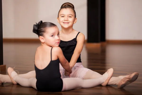 Having fun at dance class