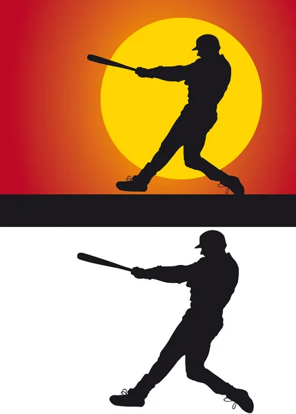 Silhouette of a baseball on a white background