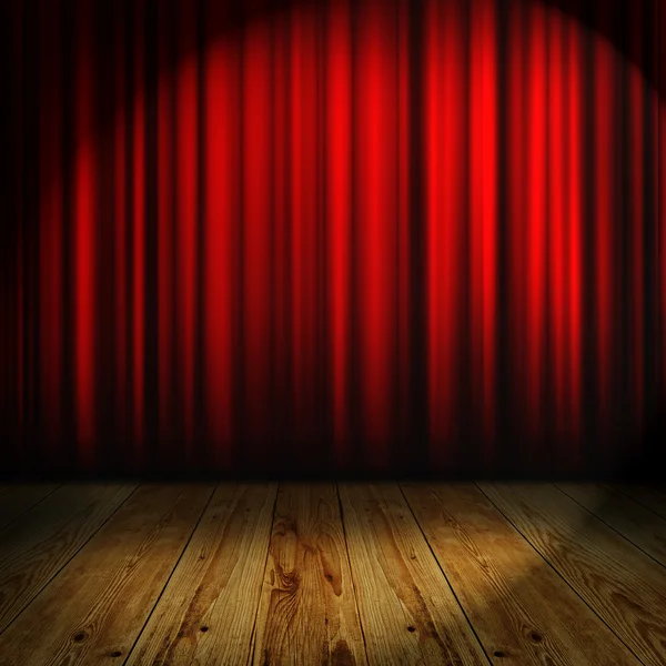 Red curtain with place for text