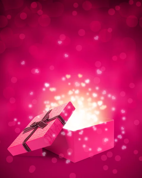 Open gift box with light insideout