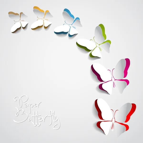 Greeting card with paper butterfly