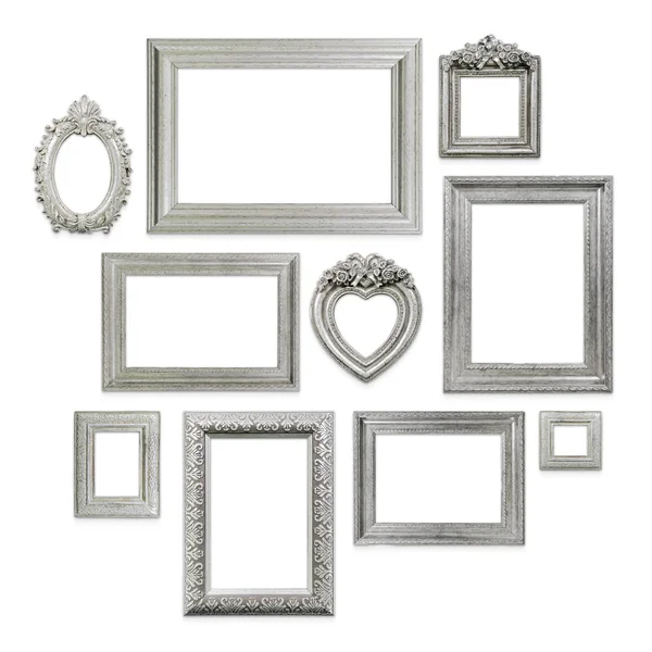 Set of empty family or portrait frames