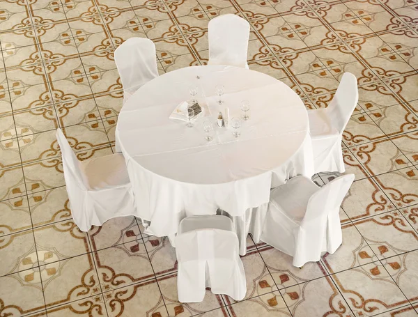 Table in banquet hall