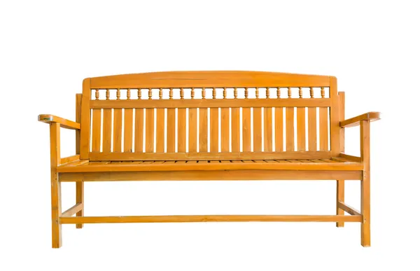 Wooden Bench on white background