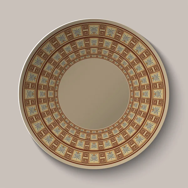 Greek dish with pattern