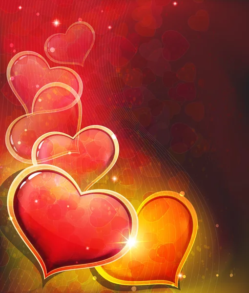 Valentine Day Heart on red Background