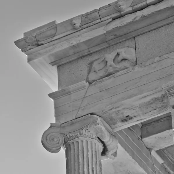 Ancient greek  ionian order column detail