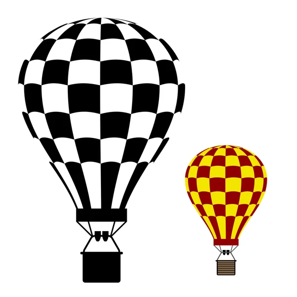 Hot air balloon black symbol