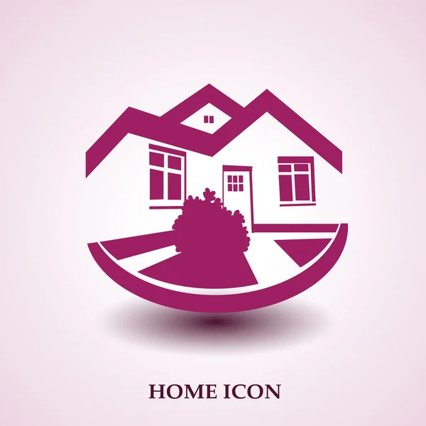Vector symbol of home, house icon, realty silhouette, real estate modern logo