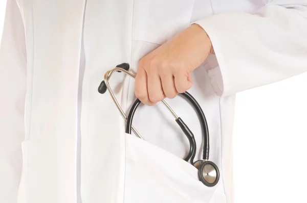 Doctor in white coat with stethoscope