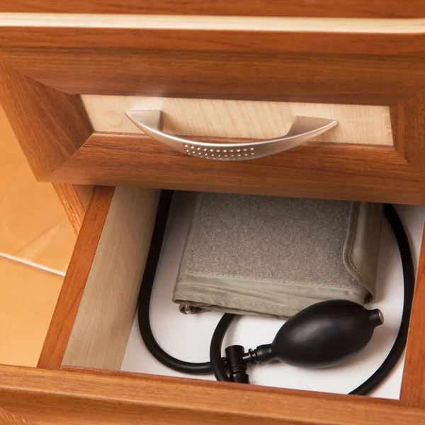 Tonometer in desk drawer