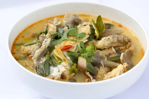 Thai tom yam soup with fish or tom yam pha