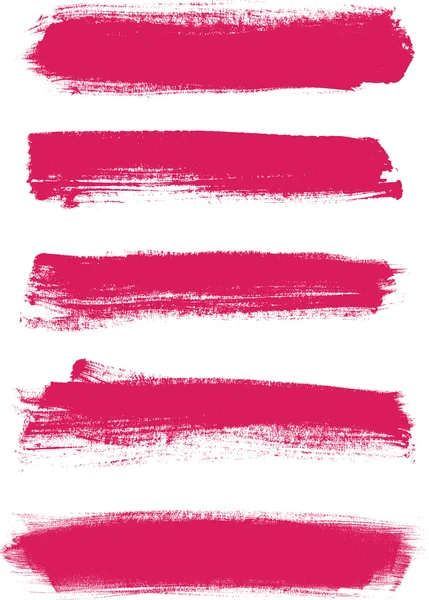 Pink vector brush strokes collection