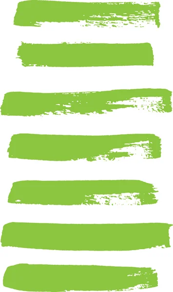 Green vector brush strokes collection