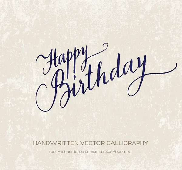 Happy birthday vector greeting card - poster.