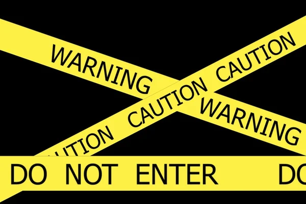 Warning and Caution  and Do Not Enter yellow tapes
