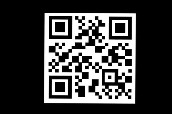 QR Code on black background