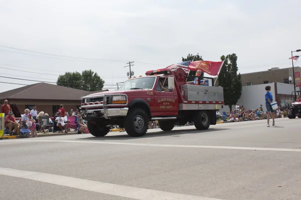 Black Creek Rural Fire Department Smaller Truck with Flags