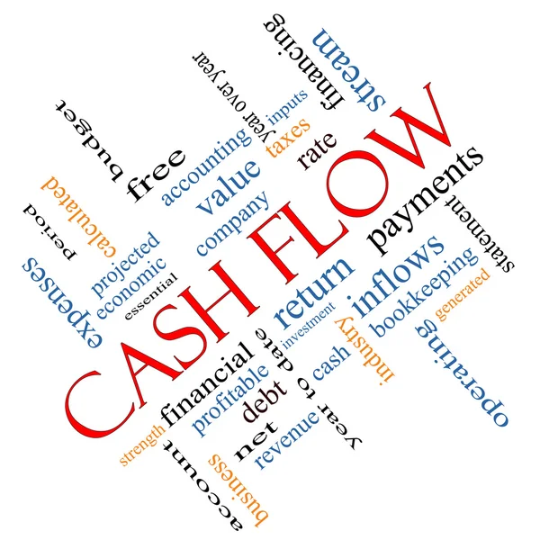 Cash Flow Word Cloud Concept Angled