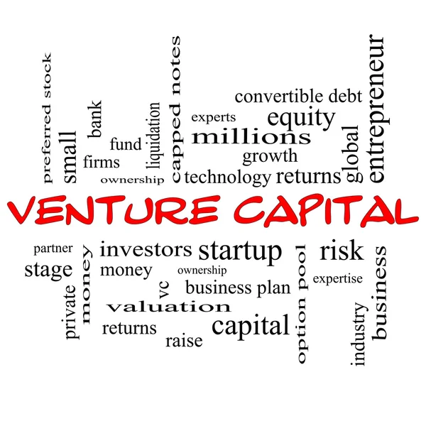 Venture Capital Word Cloud Concept in red caps