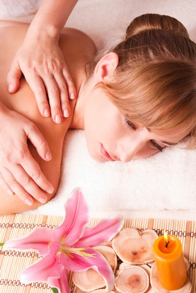 Women massage body in spa