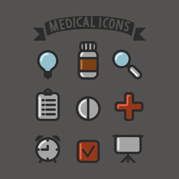 Set of web icons medical set icons