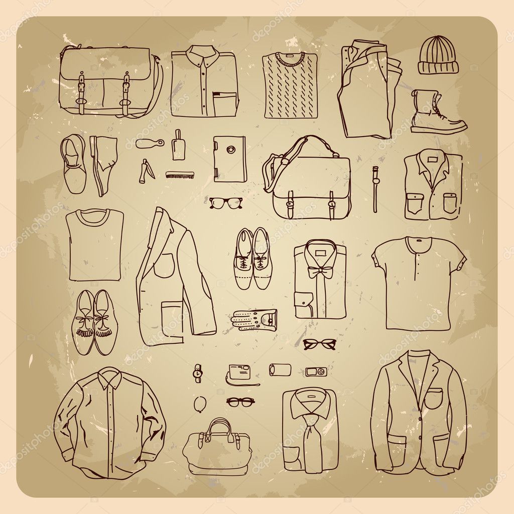 Sketches of Men Clothes Men's Clothes Sketches Men