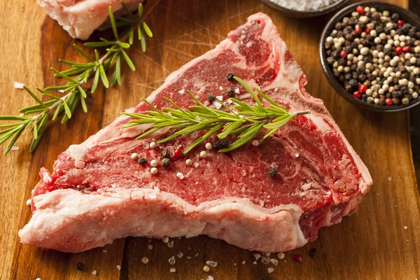 Thick Raw T-Bone Steak