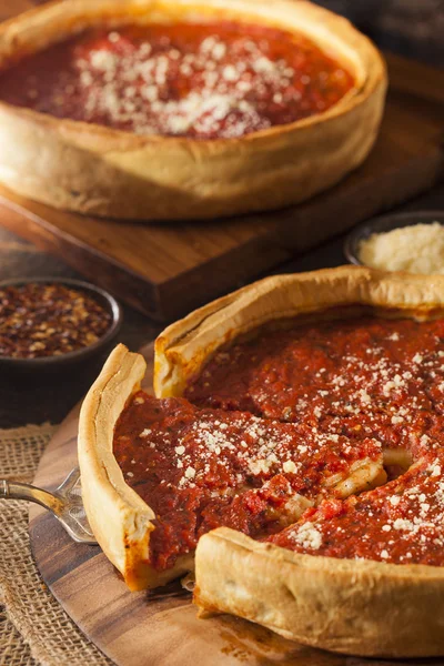 Chicago Style Deep Dish Cheese Pizza