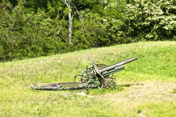 Old army artillery cannon