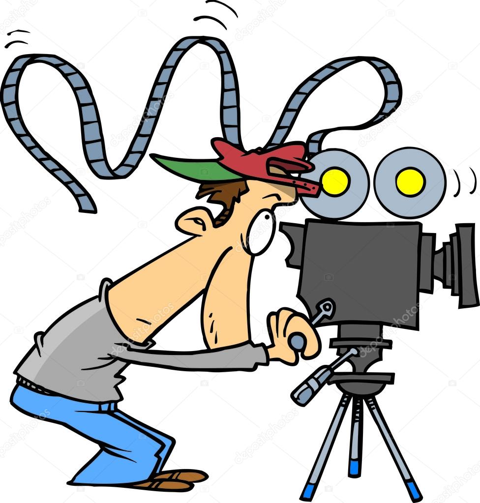 Opérateur de caméra pour le film dessin animé — Image vectorielle 13915261