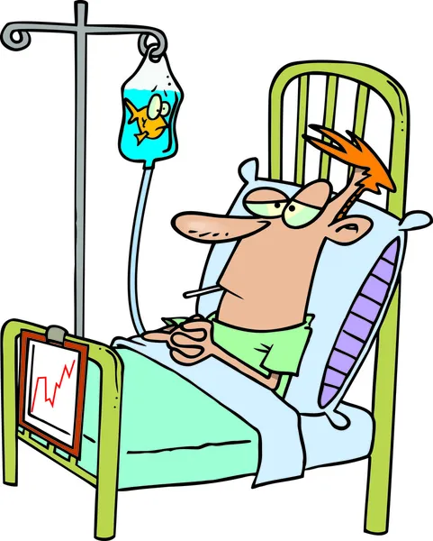 Cartoon Hospital Patient