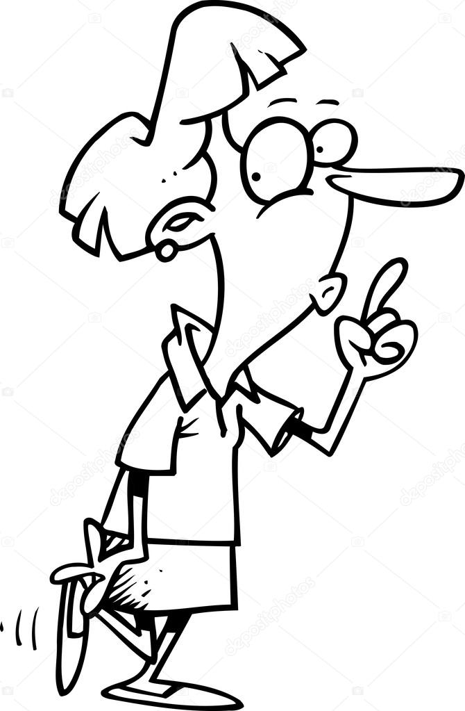 Mujer de dibujos animados con un secreto — Vector de stock