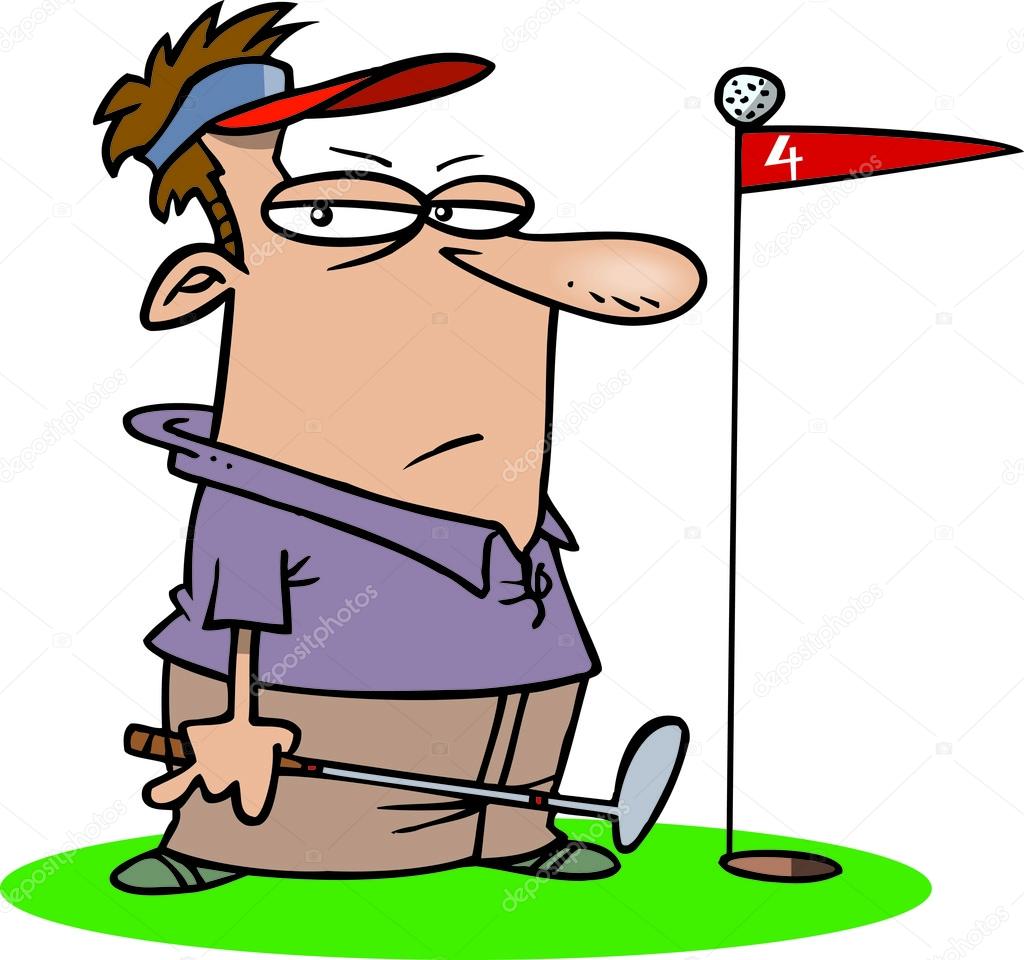 Bad Golfer Cartoon Cartoon Golfer Stock Illustration