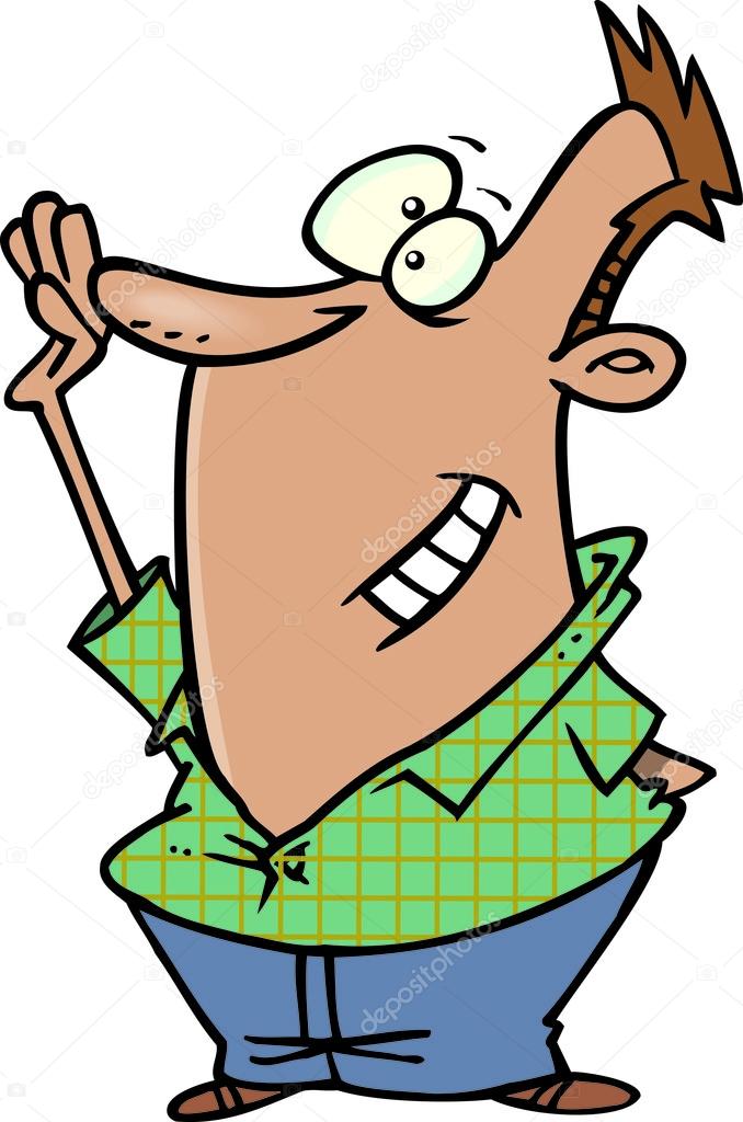 Hombre de dibujos animados voluntariado — Archivo Imágenes Vectoriales