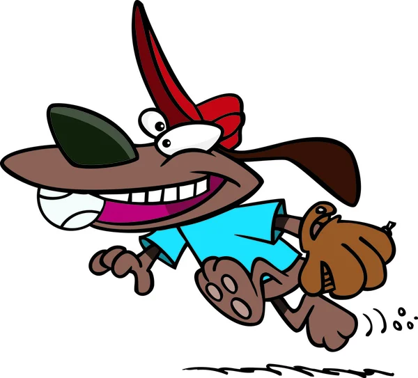 Cartoon Baseball Dog