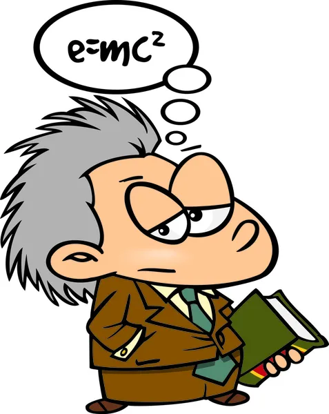 Cartoon Young Einstein