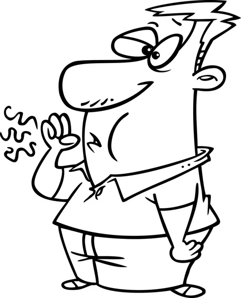 Cartoon Man Coughing