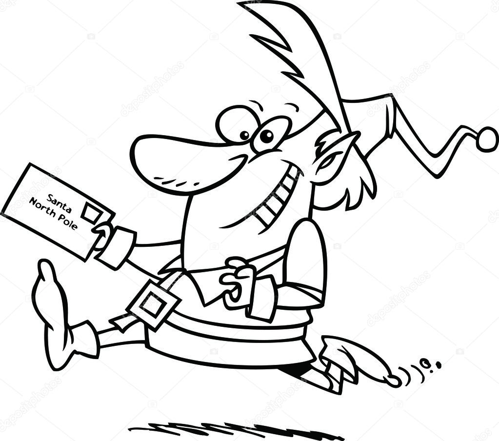Imagenes De Santa Claus Leyendo Cartas | dibujos animados de duende de navidad entrega carta para Imagenes De Santa Claus Leyendo Cartas | dibujos animados de duende de navidad entrega carta para