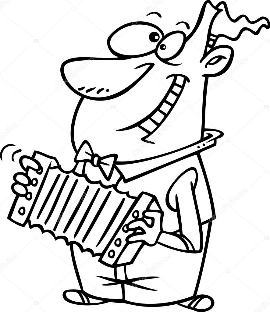 Cartoon Accordion Player — Stock Vector © ronleishman 13983173