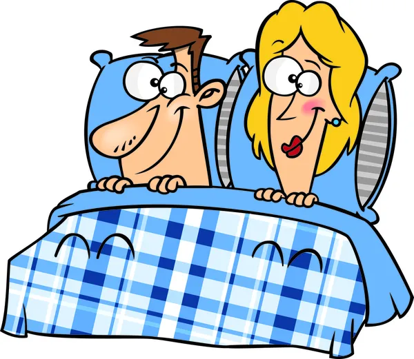 Cartoon Bedtime Couple