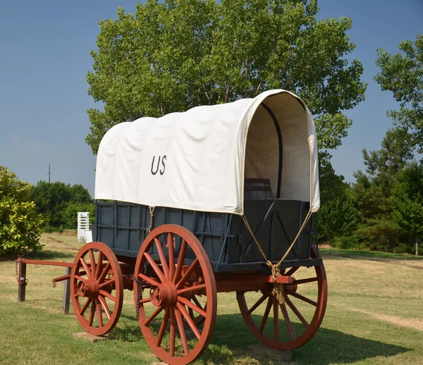 Covered wagon at Fort Smith Arkansas