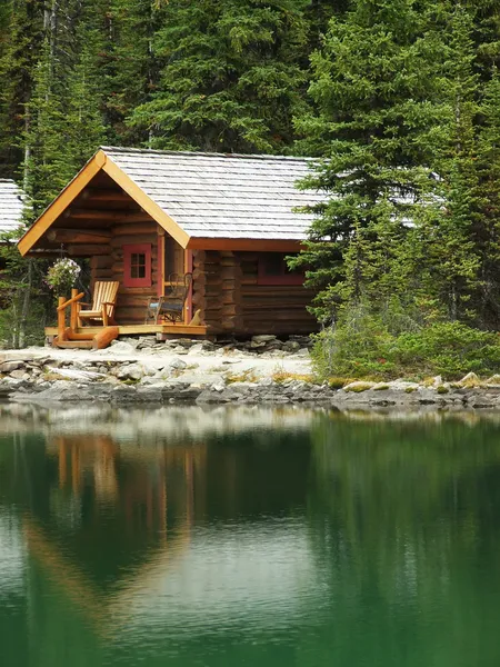 Wooden cabin at Lake O\'Hara, Yoho National Park, Canada