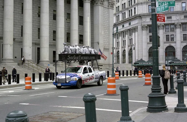 Sergio Furnari truck in front of United States District Court