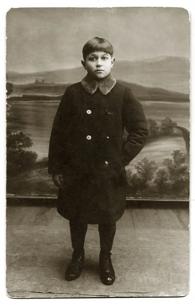 Old portrait of boy