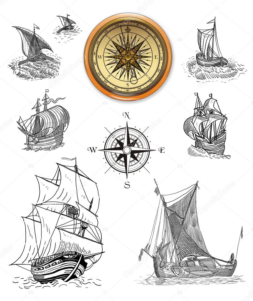 Old pirate map icons — Stock Photo © pavila1 #13257875
