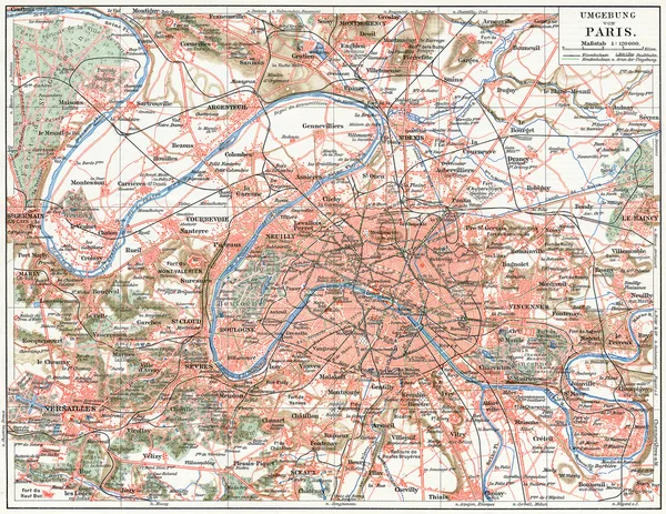 Map of Paris and the suburbs. Publication of the book \